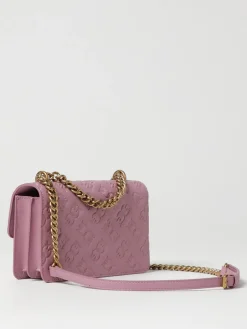 Borsa Love Bag Mini Pinko in nappa con logo goffrato