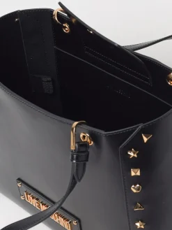 Borsa Love Moschino in pelle sintetica con borchie