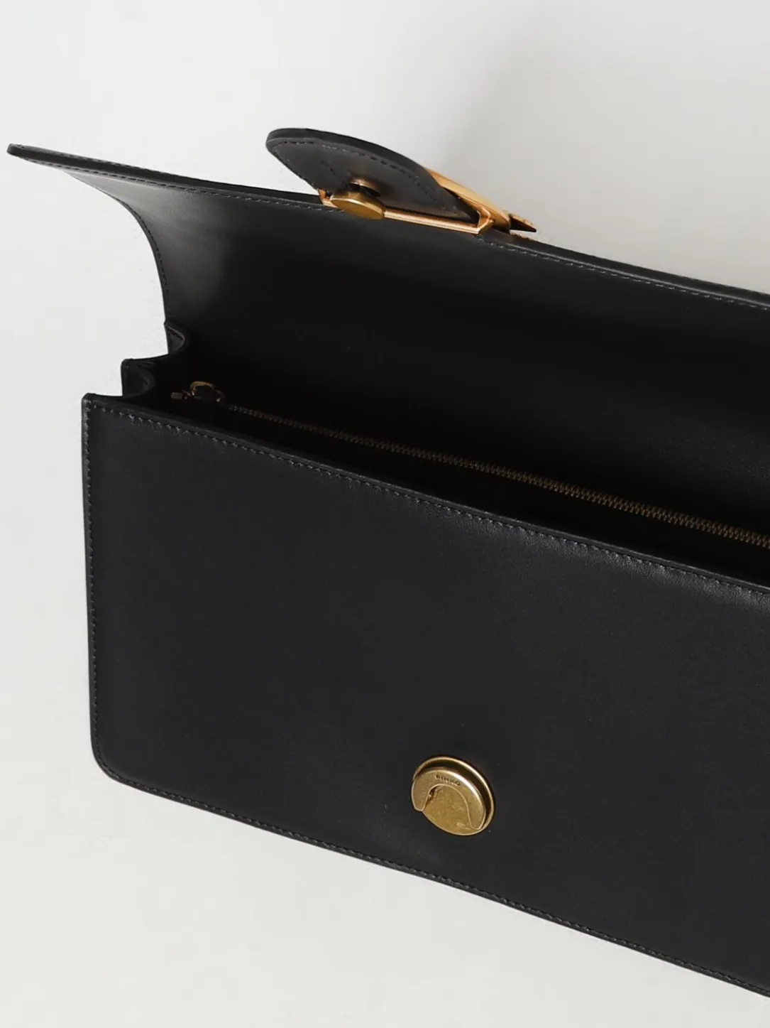 Borsa Love One Pinko in pelle con logo applicato