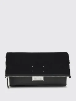 Borsa Maison Margiela in pelle a grana e cotone