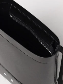 Borsa Marni in tela catramata con stampa logo
