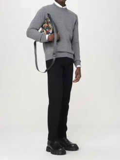 Borsa Melon Small FF Fendi in pelle e cotone jacquard