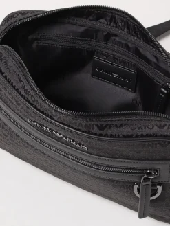 Borsa messenger con logo jacquard Emporio Armani