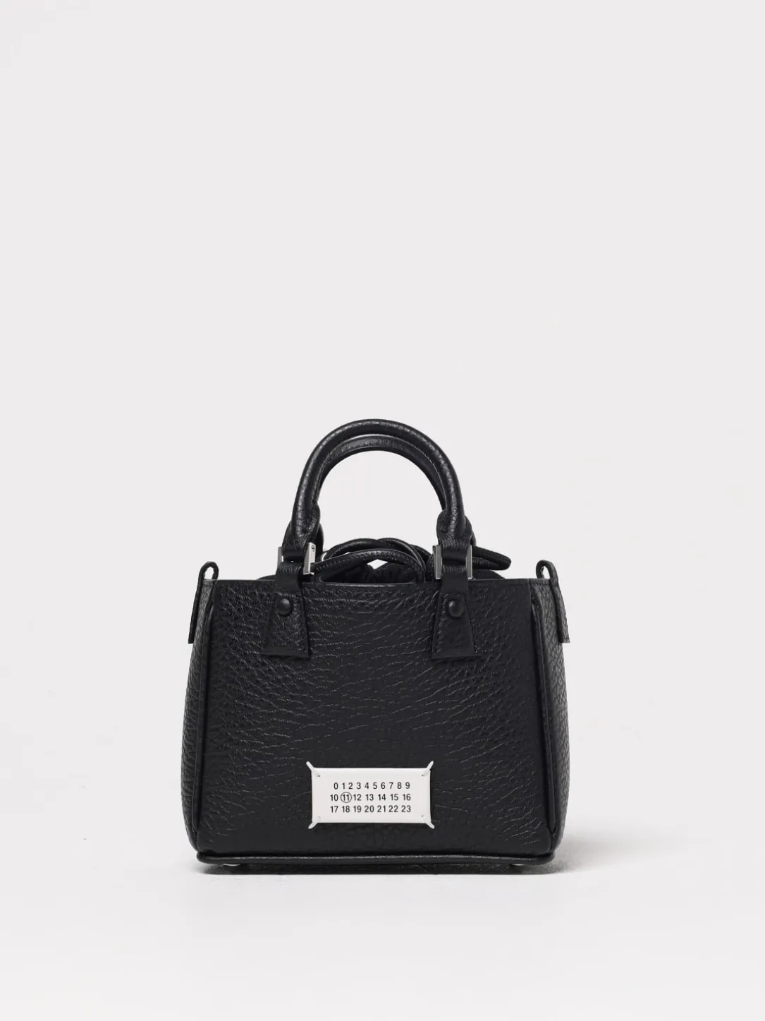 Borsa Mini 5AC Maison Margiela in pelle a grana e canvas