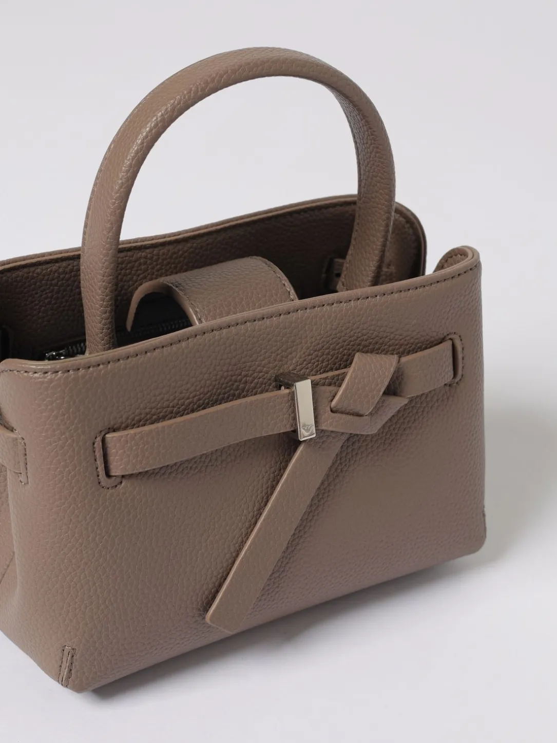 Borsa mini in pelle sintetica a grana Emporio Armani