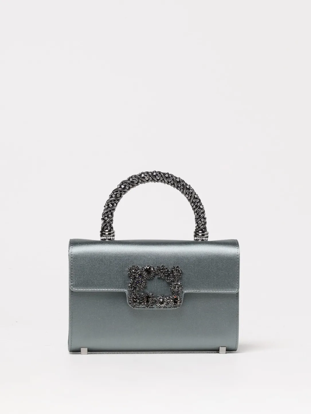 Borsa Mini Jewel Efflorescence Roger Vivier in raso