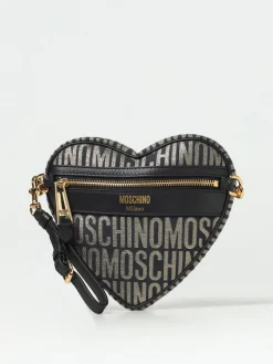 Borsa Moschino Couture in tessuto jacquard e pelle