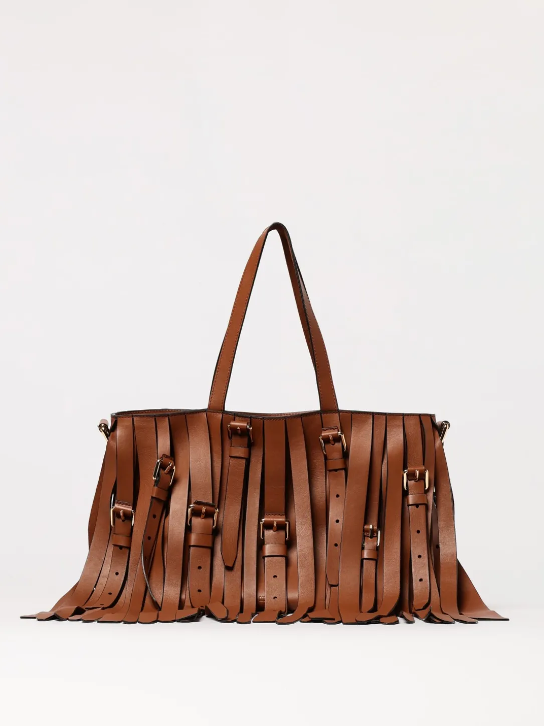 Borsa Multibelts Moschino Couture in pelle con frange e fibbie