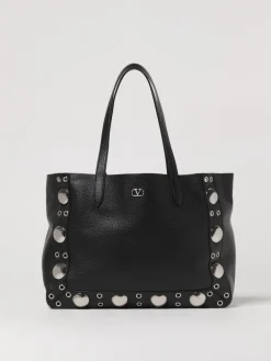 Borsa Nellcôte Valentino Garavani in pelle martellata con borchie ed occhielli