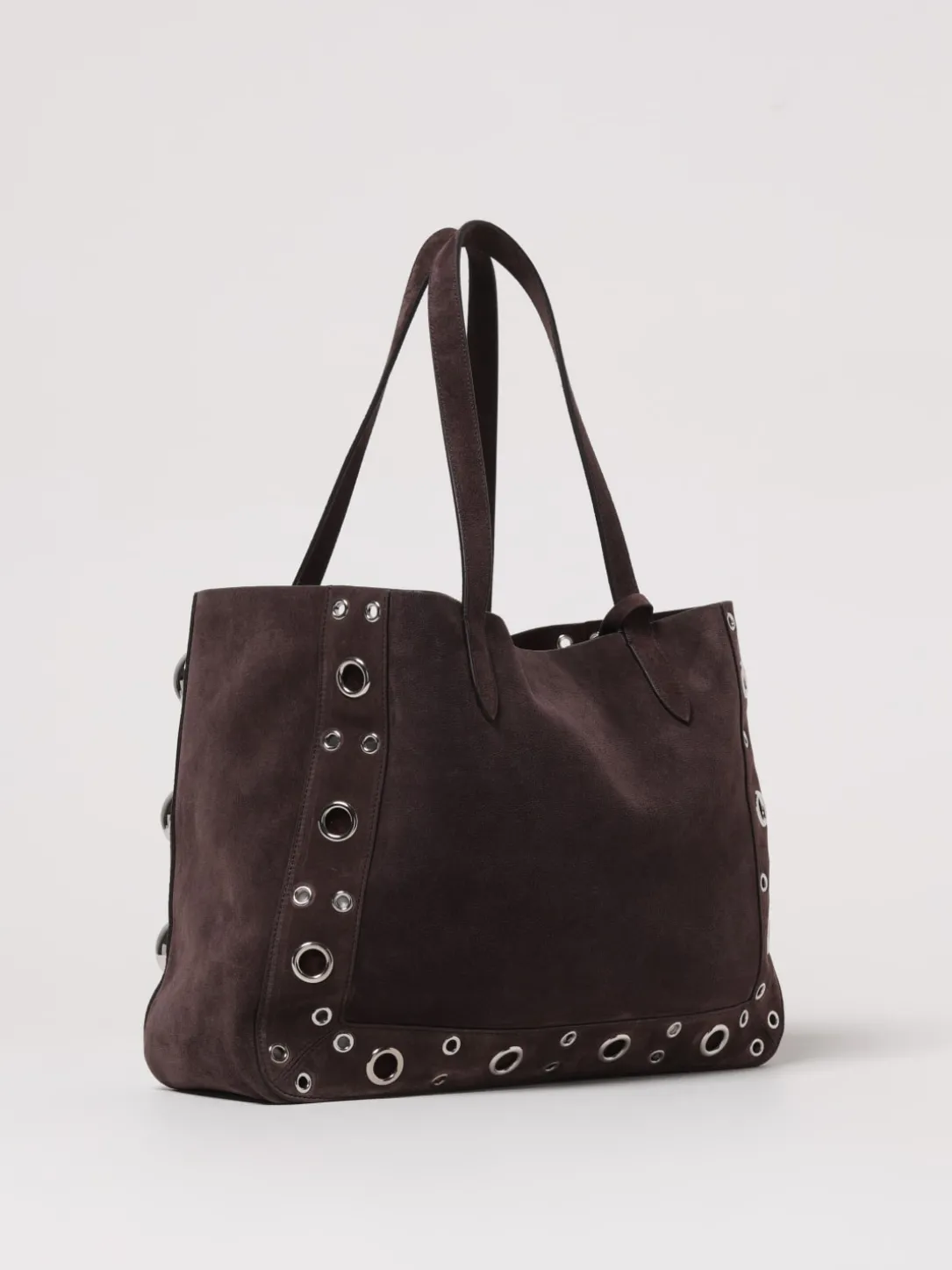 Borsa Nellcôte Valentino Garavani in camoscio con borchie ed occhielli