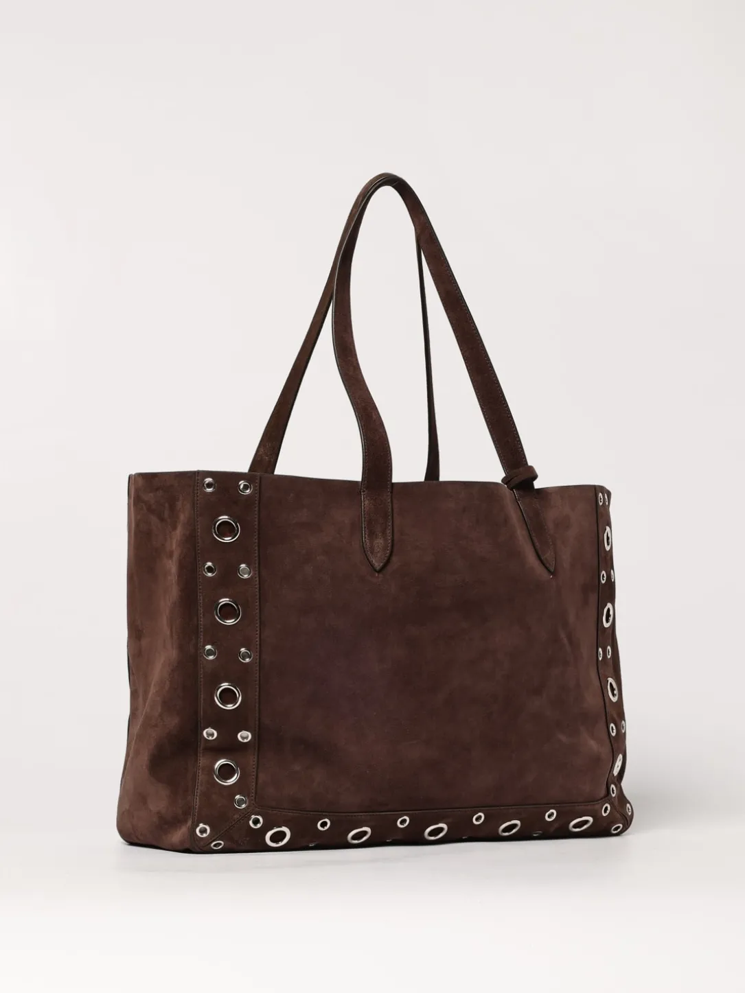 Borsa Nellcôte Valentino Garavani in camoscio con borchie ed occhielli