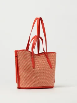 Borsa Never Without Medium Coccinelle in rafia e pelle