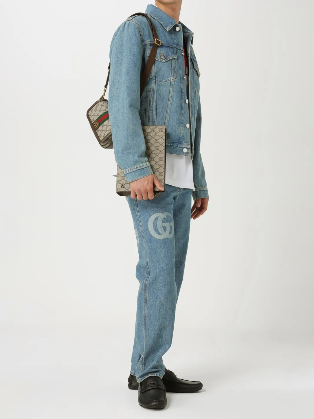 Borsa Ophidia Gucci in tessuto GG Supreme