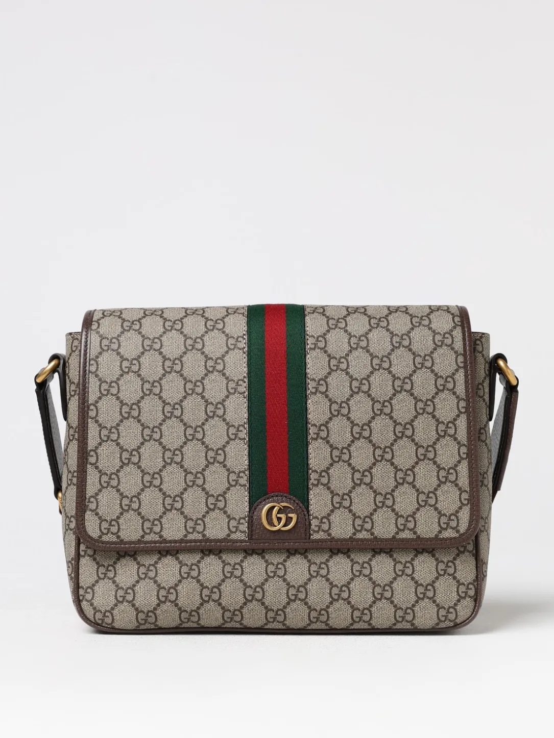 Borsa Ophidia Gucci in tessuto GG Supreme e pelle a grana