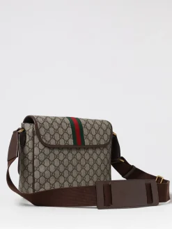 Borsa Ophidia Gucci in tessuto GG Supreme e pelle a grana