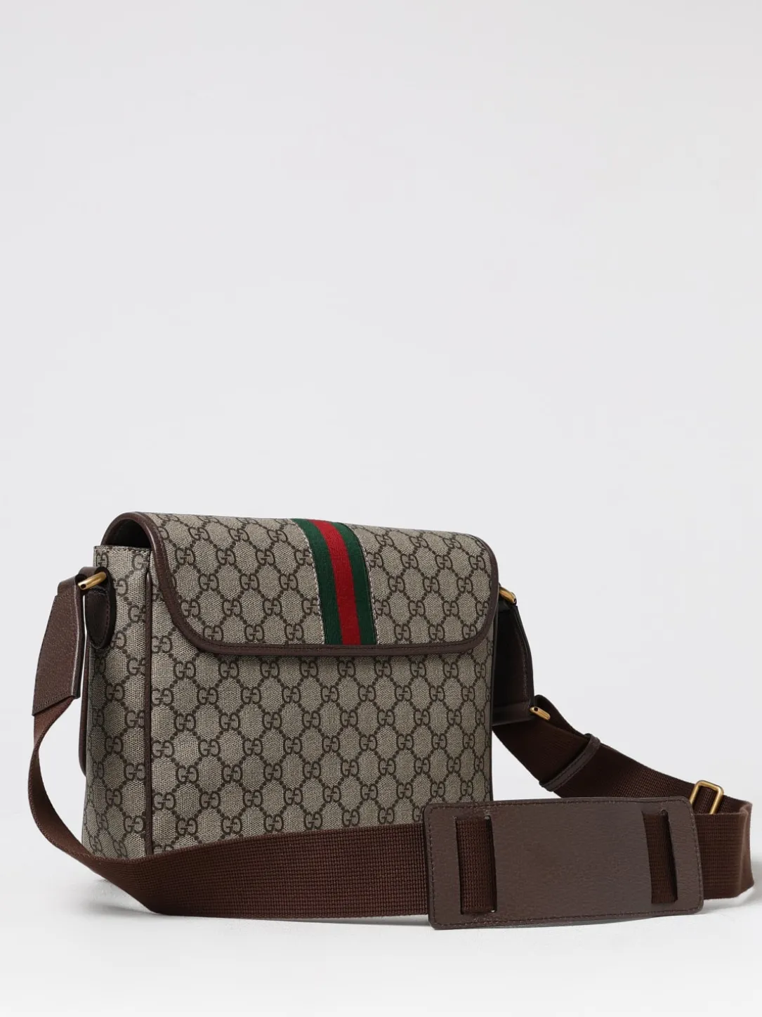 Borsa Ophidia Gucci in tessuto GG Supreme e pelle a grana