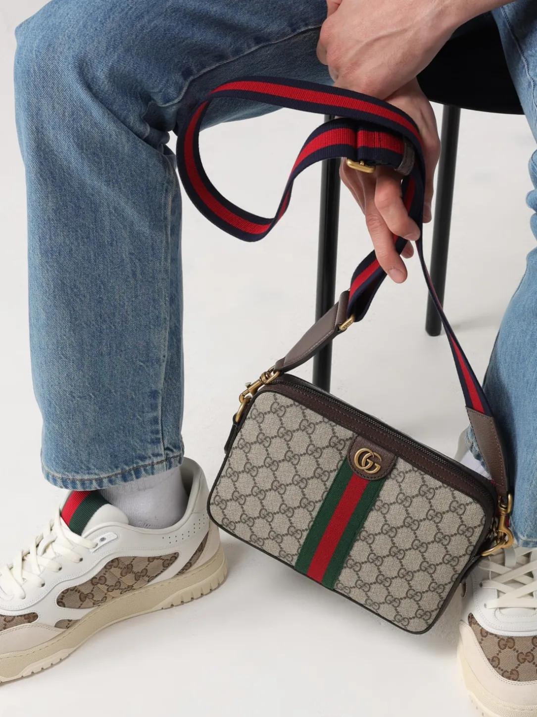 Borsa Ophidia Gucci in tessuto GG Supreme