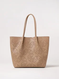 Borsa Oval T Twinset in pelle sintetica con logo traforato