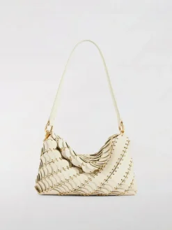 Borsa Paco Rabanne in pelle con anelli metallici