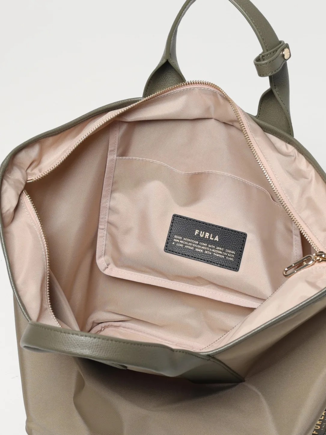 Borsa Piuma Furla in nlyon e pelle a grana