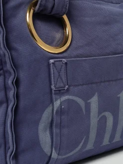 Borsa Plage Chloé in canvas di cotone washed