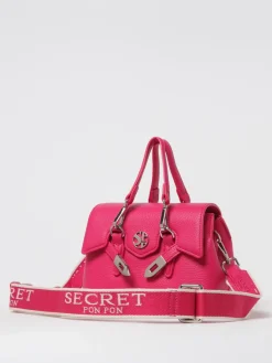 Borsa Quiny Secret Pon-Pon in pelle sintetica