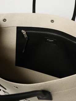 Borsa Rive Gauche Saint Laurent in canvas di cotone e pelle