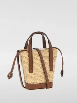 Borsa Roger Vivier in rafia e pelle con fibbia gioiello