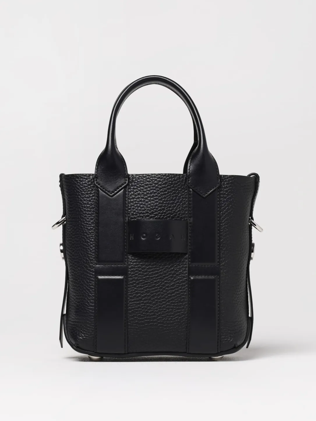 Borsa Script Hogan in pelle a grana