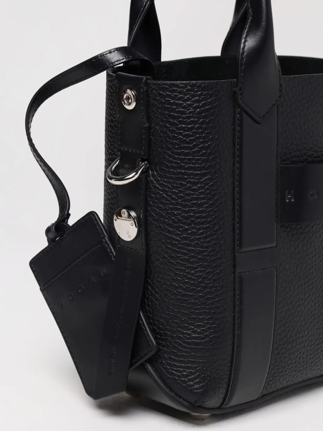 Borsa Script Hogan in pelle a grana