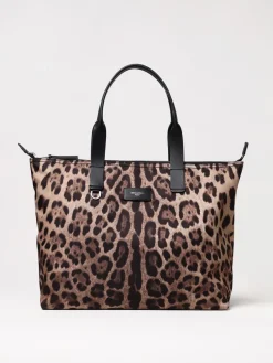 Borsa Shopping Adamo Dolce & Gabbana in nylon stampa animalier