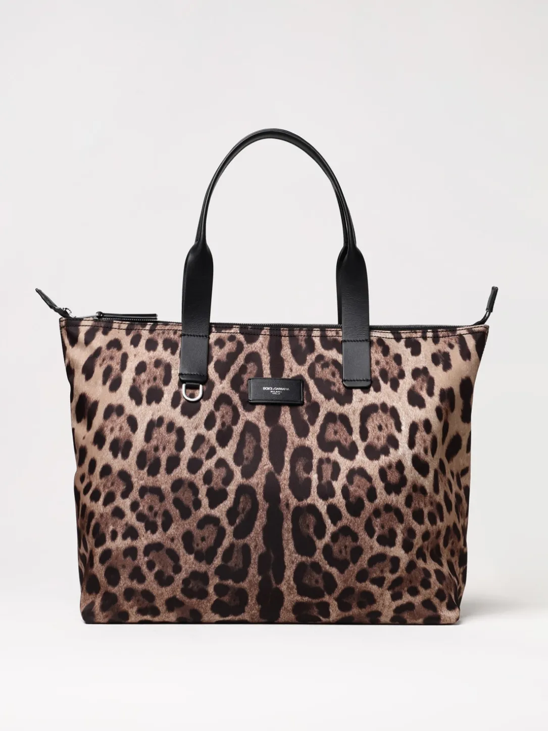 Borsa Shopping Adamo Dolce & Gabbana in nylon stampa animalier