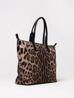 Borsa Shopping Adamo Dolce & Gabbana in nylon stampa animalier