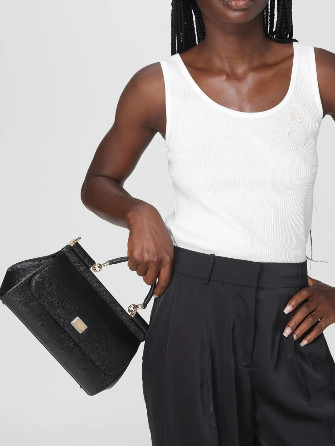 Borsa Sicily in pelle saffiano Dolce & Gabbana