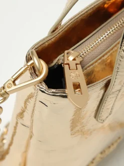 Borsa Sparkling Secret Pon-Pon in vernice laminata