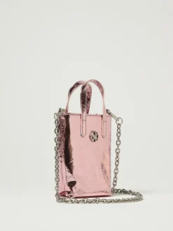 Borsa Sparkling Secret Pon-Pon in vernice laminata