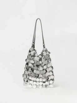 Borsa Squinned Rabanne in nylon con paillettes
