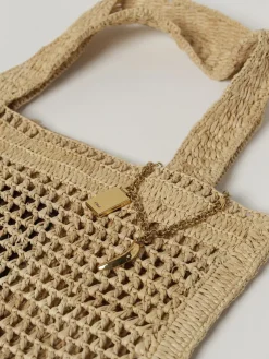 Borsa Summer Banana Chloé in rafia crochet