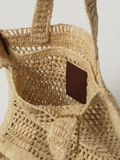 Borsa Summer Banana Chloé in rafia crochet