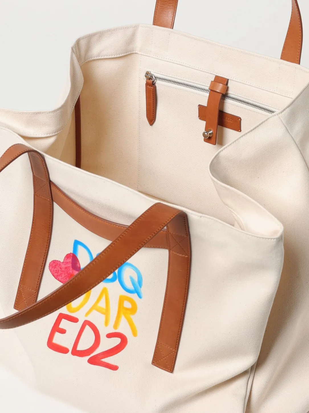 Borsa Summer Lovers Dsquared2 in canvas