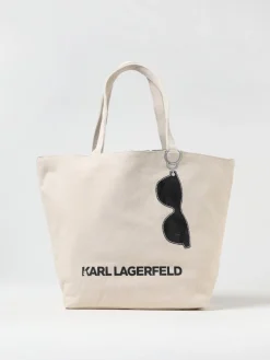 Borsa Sunglasses Karl Lagerfeld reversibile in canvas di cotone riciclato