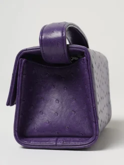 Borsa The Plum Baby OG Mabash in pelle vegana stampa struzzo