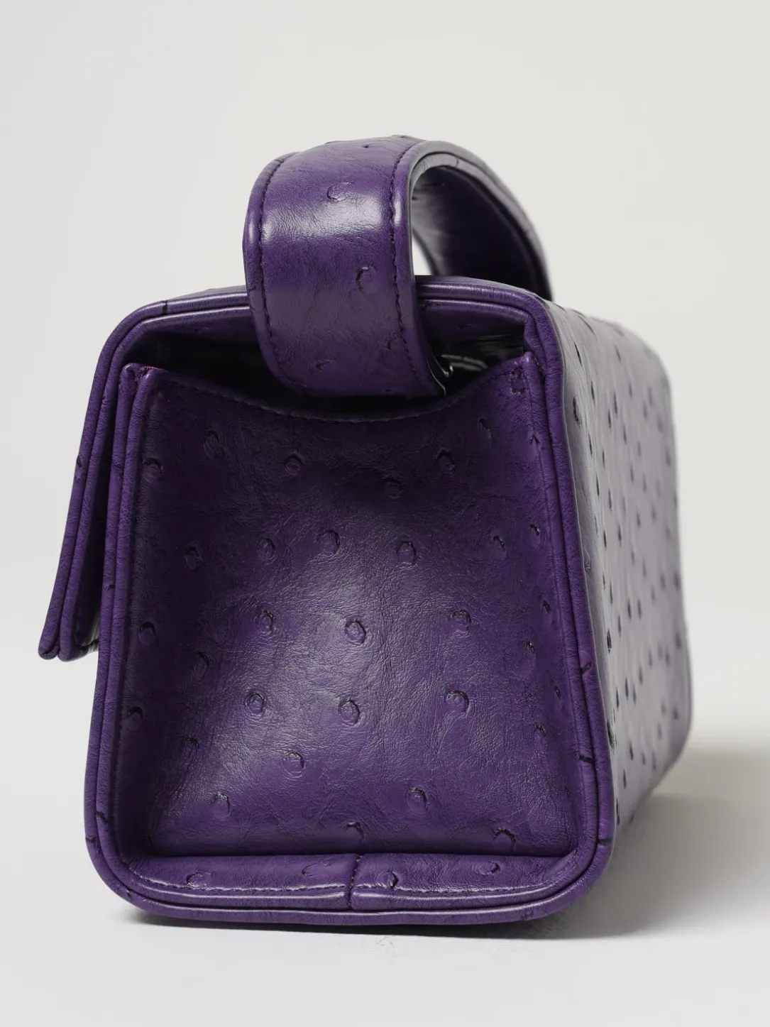 Borsa The Plum Baby OG Mabash in pelle vegana stampa struzzo