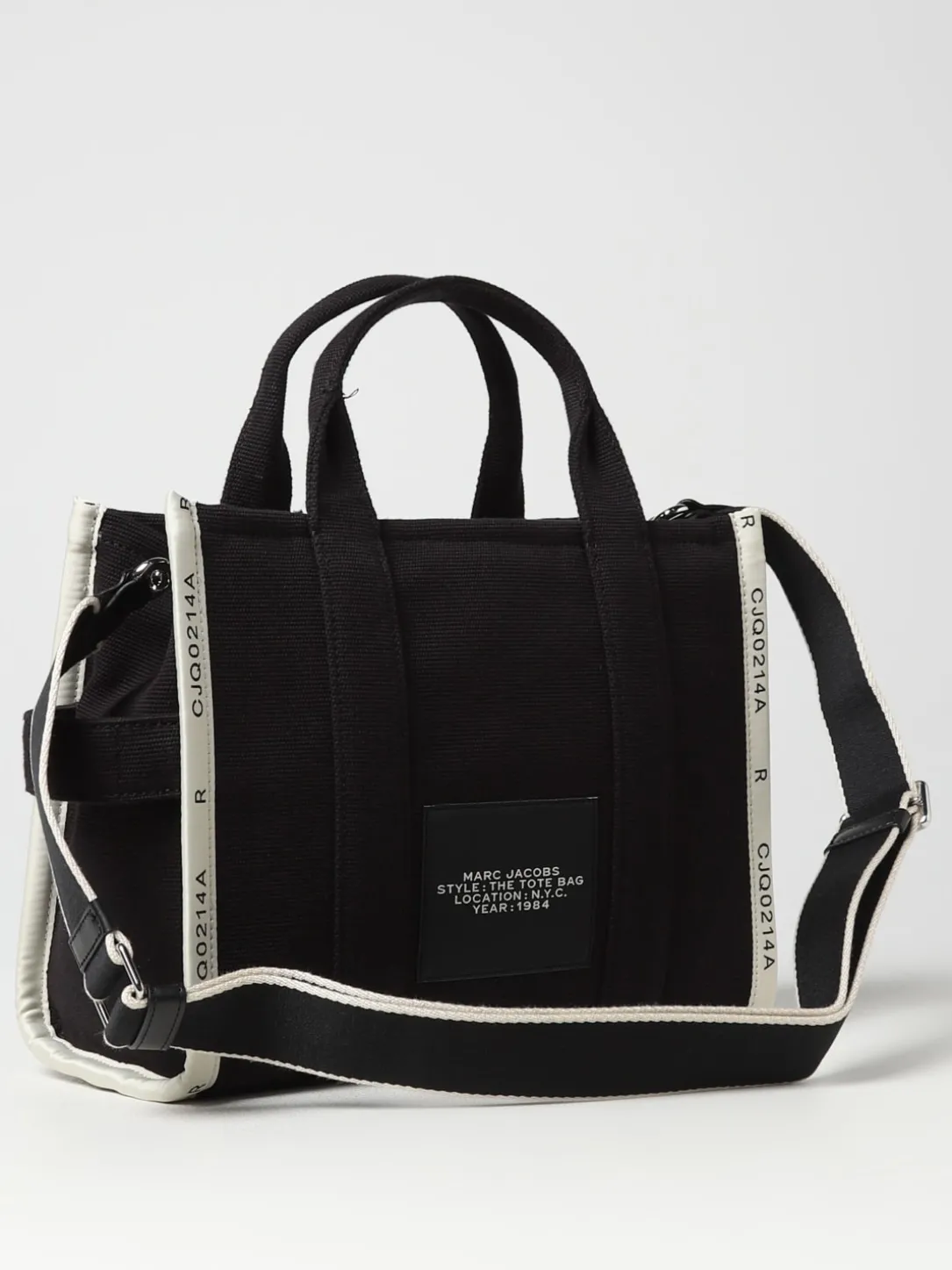 Borsa The Tote Bag Marc Jacobs in canvas con logo ricamato