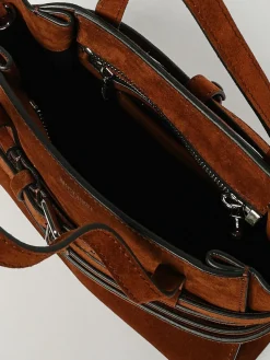 Borsa Tie Me Moschino Couture in camoscio