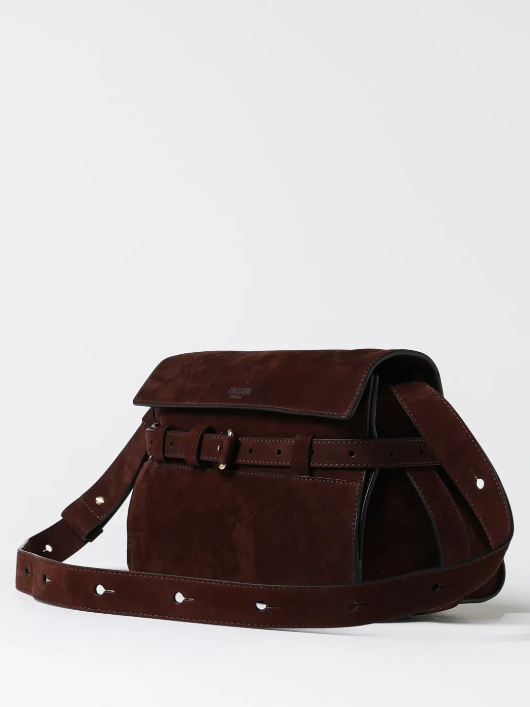 Borsa Tie Me Moschino Couture in camoscio