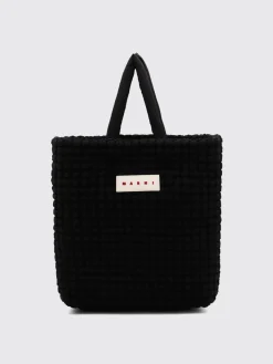 Borsa Tote con logo Marni in misto cotone
