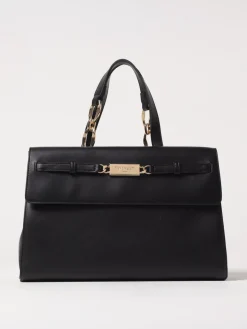 Borsa tote con placca logo Twinset in pelle sintetica