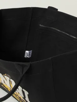 Borsa tote in cotone stampa Banana Ganni