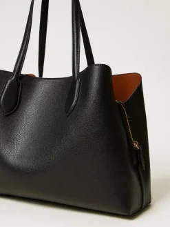 Borsa Tote in pelle sintetica Oval T Twinset